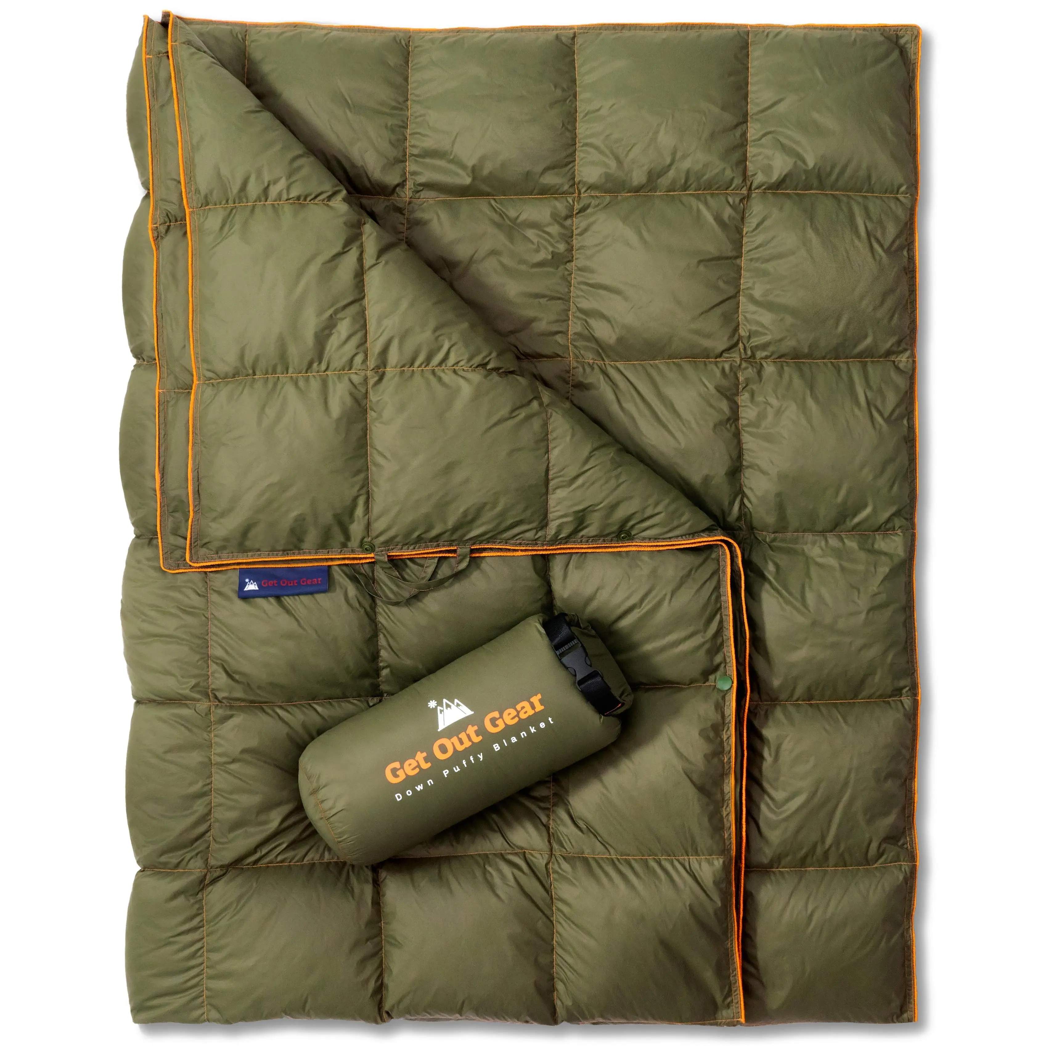 Down Puffy Blanket - Olive