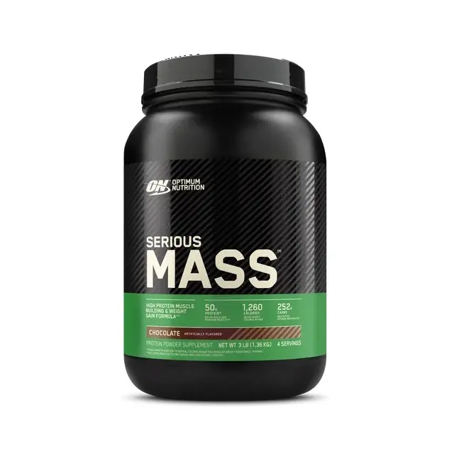 Optimum Nutrition Serious Mass Chocolate Protein Powder - Fitness Healthcare Supplement, Bodybuilding Lifestyle High-Protein Mass Gainer, 3 lb