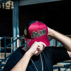 Culichi Vago Cap - Red, Embroidered Lettering, Adjustable Strap