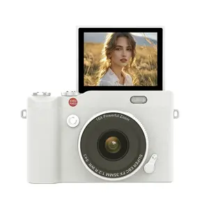 Compact Retro CCD Point & Shoot Card Camera - Ultra HD, Adjustable Flip Screen, High-Res Imaging, Video Recording, Beginner-Friendly for Students