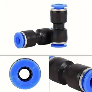 New Pu4/6/8/10/12 Pneumatic Quick Connector, Straight Push-In Connector, Air Pipe Connector, Airflow, Easy Installation, Durable Design, Quick Couplers