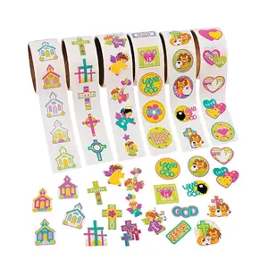 Religious Rolls of Stickers Assortment - 600 Pc.