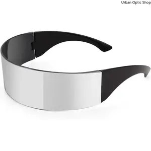 80s Futuristic Cyclops Cyber Visor Sunglasses, Cyclops Visor Glasses for Retro Fashion Enthusiasts