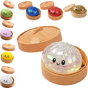 (Blind Box) 2026 New Shiny Glutinous Rice Dumpling Squishies, 1-4 Pieces BPA-Free Stress-Relief Plush Toy with Packaging Box, Squeeze Clay Ball, Father’s Day & Birthday Gift (Random Color)