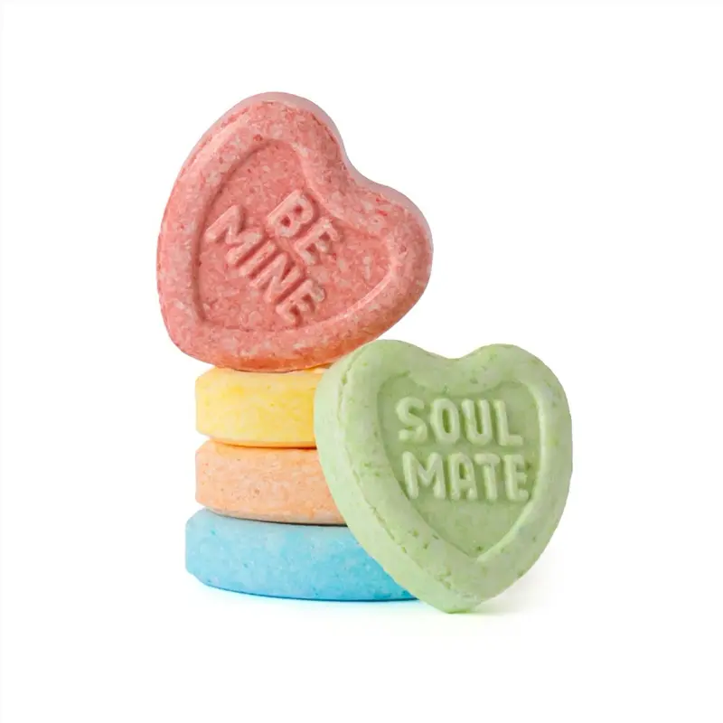 Bulk Conversation Hearts Candies - Valentine's Day Assorted Pastel Crunchy Chalky Texture Sweet Fruit Snacks with Gum Arabic, Cute Message Inserts, Red 40 Count, Maltodextrin, Secure Packaging, Love Party Favors