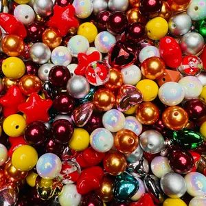 【D.P.C】Color Thems -  Acrylic DIY Beads Mix - 150ml 300ml 650ml Sizes for Bracelets Phone Charms Necklaces Hair Beads Bag Chains Earrings Rings Hair Ropes Diy Projects Diy Jewelry