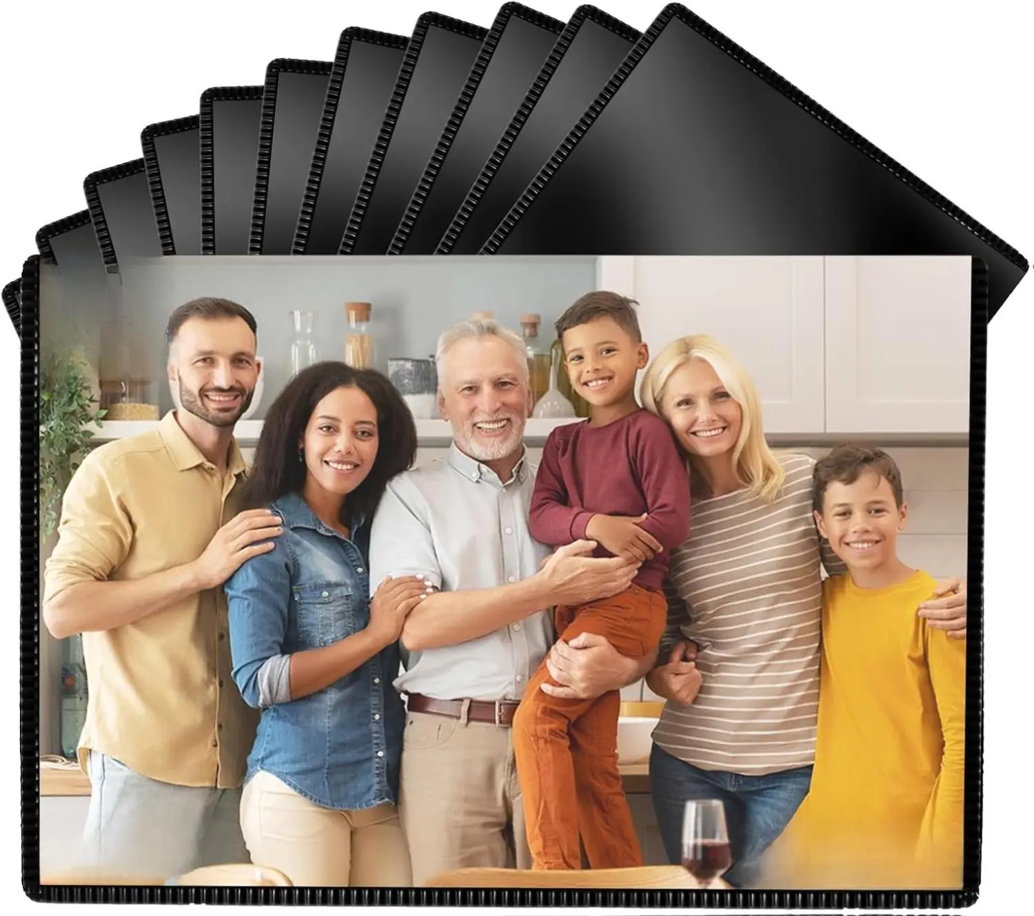10-Pack 4x6 (4R) L-Shaped Magnetic Plastic Photo Frames - Lightweight Transparent Reusable Metal Tin Holders, Strong Magnetic Grip, UV-Shielded Pics, HD Display for Metal Surfaces, Home Decor; Art Deco Gift