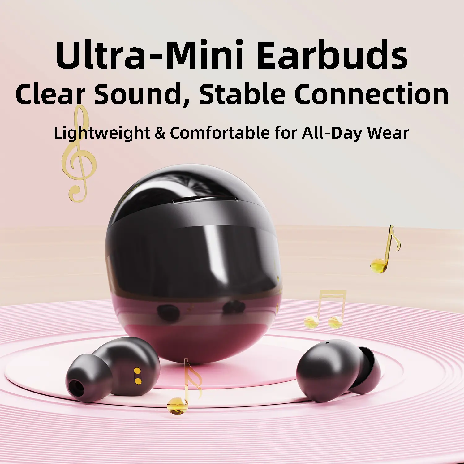 Ultra Mini Invisible Earbuds Audio Device - Ultra-Slim Body for Side Sleepers, Soft Elastic Silicone Ear Cushions for Pain-Free All-Night Wear, Wireless Headphone with Charging Functionality