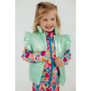 SALE Mint Iridescent Puffer Vest