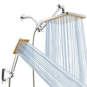 Rain Shower Head with Extension Arm & Handheld Sprayer, High Pressure Shower Head, Powerful Shower Spray, Bathroom Shower Equipment, Shower Head Ensemble