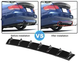 Universal Car Rear Bumper Diffuser, Chassis Fin Spoiler, Wing Lip Component
