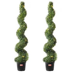 VEVOR Artificial Topiary Bunny - Shape Boxwood Ball, 2 Set 36 inch Faux Boxwood Plant Balls, Fake Silk Tree Look Real, Easy Assembly for Decor Front Porch Outdoor Patio Garden Balcony Backyard IndoorVEVOR Super Brand Day