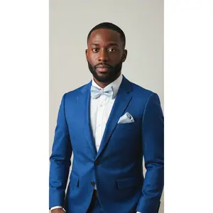 Dusty Blue Bowtie and Accessory Set (Groomsmen) - Quick Ship
