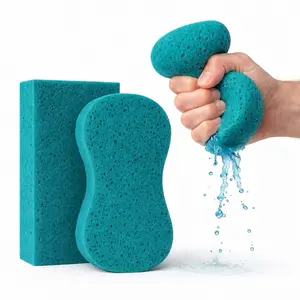 Teal - CleanSponge Deluxe Teal Sponges for Kitchen & Bathroom Use Reusable Absorbent Scrubbers with Enhanced Durability