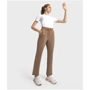 Straight casual versatile sports trousers for women, high waist abdominal training fitness yoga sports trousers athleisure