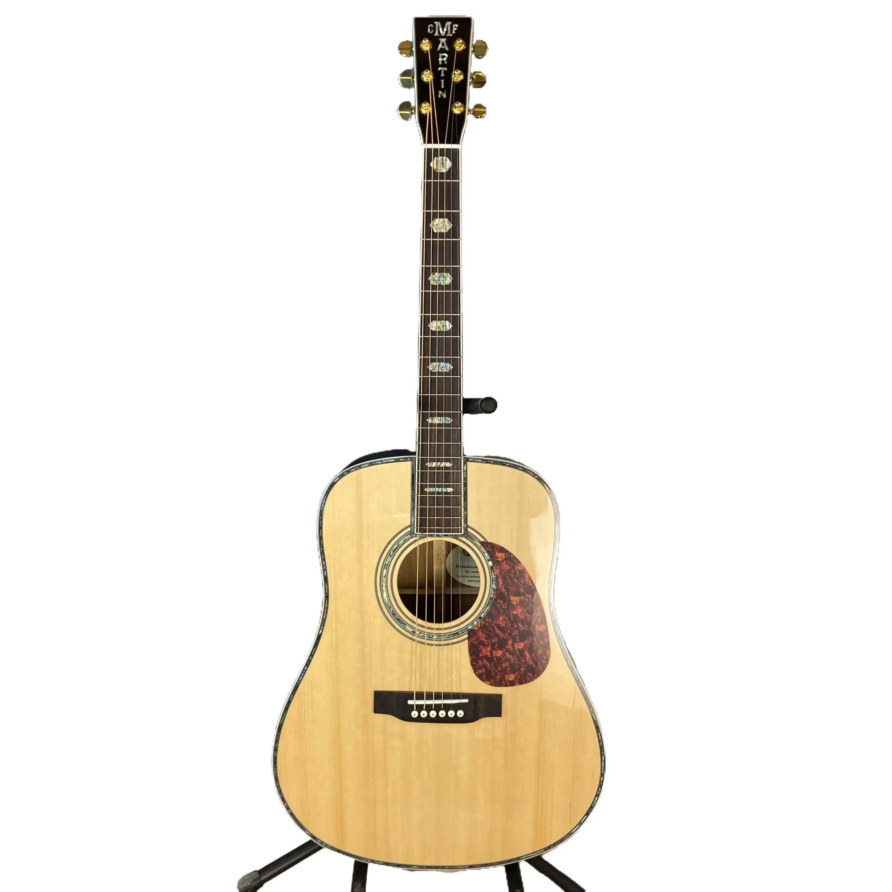 D45 Classic Acoustic Guitar - Hollow Body, Solid Spruce Top, Rosewood Fretboard, 20 Frets, 6 Strings, Natural, Rich Tones, Exceptional Clarity, Versatile for Musical Styles