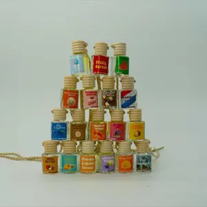 Car Air Freshener Diffusers Last 60+ Days Reusable Hanging Scented Bottle Choose Apple Cinnamon Apple Pie Baby Powder Berrylicious or Birthday Cake
