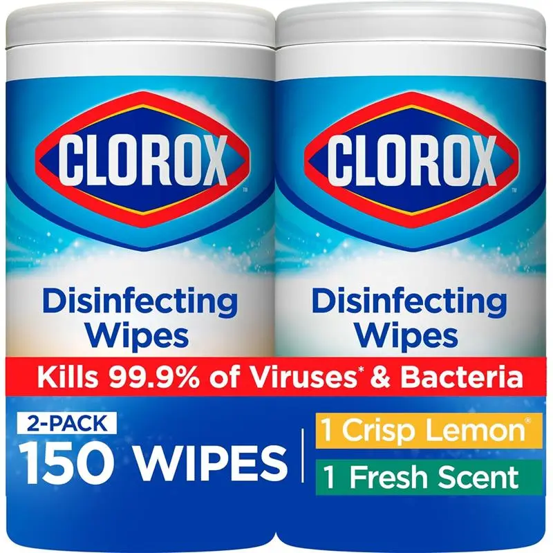 2 Pack 75 Count Each Disinfecting Wipes Value Pack Bleach Free Cleaning Wipes