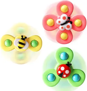 Suction Cup Spinner Toys 3PCS, Spinning Sensory Bath & Travel Toy for Toddlers 1–3 Years