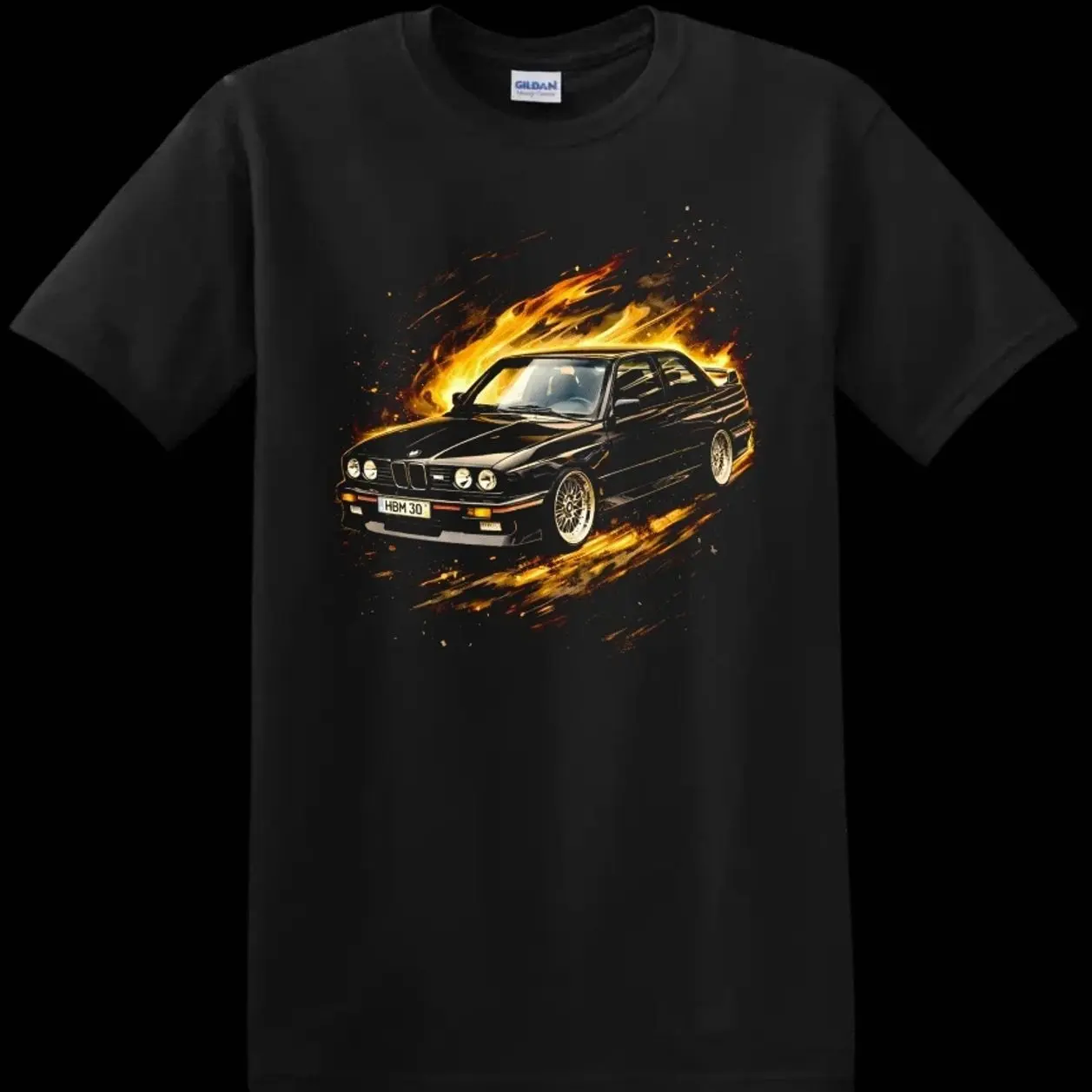 E30 M3 Old Car Flame Drift Classic Coupe  T-Shirt Sweatshirt Hoodie, Gift for Car Lovers
