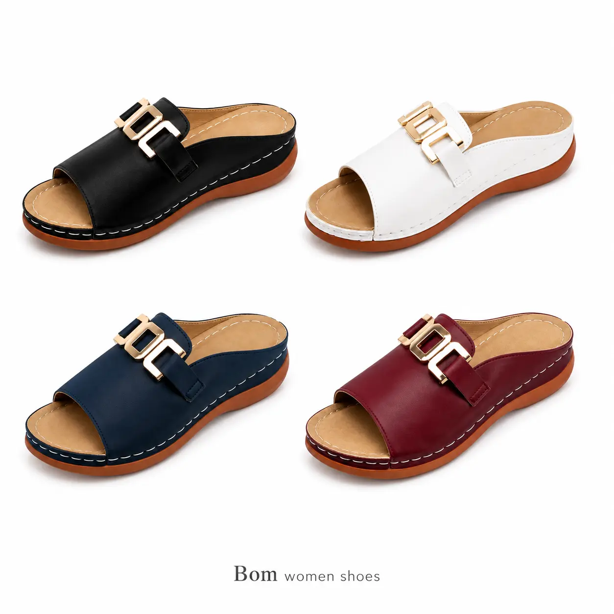 Women's Getaway Strappy Sandals, Lightweight Comfortable Slip-On Sandals, Casual Summer Beach Walking Shoes, Everyday Outdoor Vacation Footwear | comfy footwear sandal