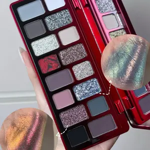 Cheeryep 16 Color Eyeshadow Palette, Shimmer Superflash Glitter Plate, Qianyan Eye Shadow Stage Cosplay Makeup, Smokey Eye Look, Chameleon Effect, Long-Lasting Wear Eyemakeup
