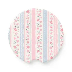 Coquette Floral Love Shack Soapstone Car Coaster