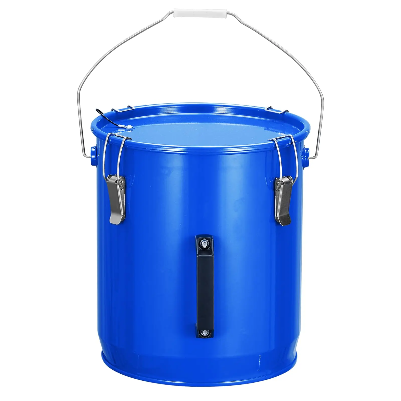6-Gallon Fryer Grease Bucket – Steel Oil Disposal Container with Lid, Locking Clips & Filter Bag for Safe Handling