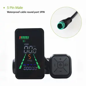 L5 5pin Electric Bicycle Display Bike Computer, Waterproof Shockproof Dustproof, Suitable for Fat Tyre Bikes, Affordable and Practical