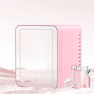 PERSONAL CHILLER 6L Mini Fridge - Portable LED Fridge for Makeup, Skincare, Snacks & More - 6L Capacity, Pink