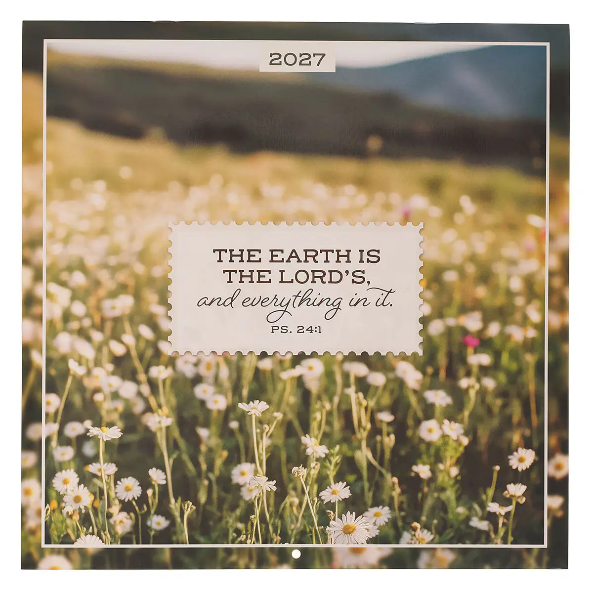 2027 The Earth is the Lord’s Large Wall Calendar - Psalm 24:1, 12 Full-Color Designs, Ideal Wedding Gift, Retirement Gift for Young Couple, Coworker, 12-Month Calendar