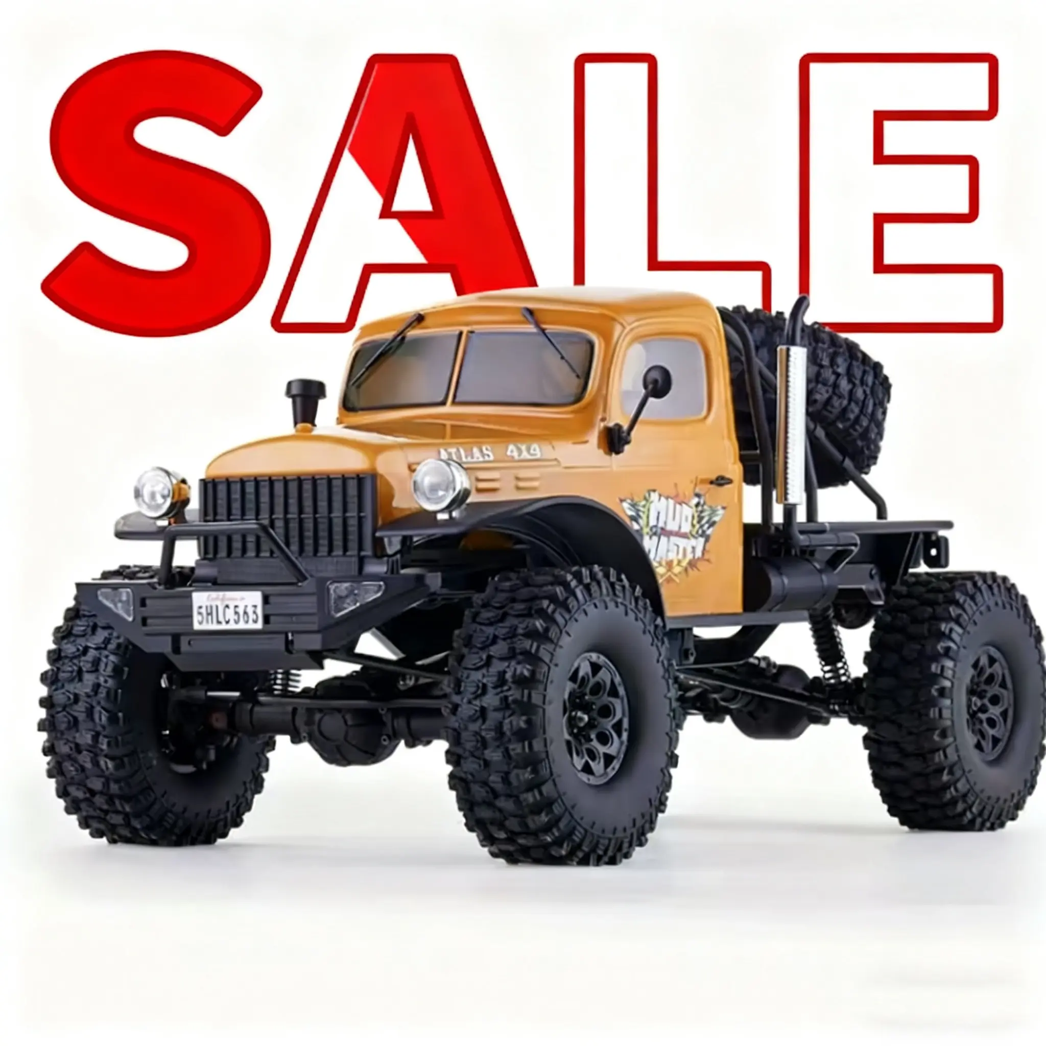 ROCHOBBY 1:10 Atlas 4x4 Off-Road RC Truck - RC Cars with 120mm AT Tire, Offroad Control, Original Personalized Stickers, Remote Controlled Car (Battery and Charger Not Included), Rc Vehicle