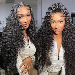 13X6 Lace Front Wigs 200% Density Curly Wigs for Black Women 13x6  Transparent Lace Frontal Wigs Wet and Wavy Lace Front Wigs Pre Plucked with Natural Baby Hair 30 Inch