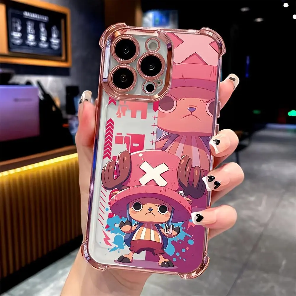 Anime Tony Tony Chopper Silicone Smartphone Case - Shockproof Customized Casing, Cute Cellphone Accessory for iPhones 17/16/15/14/13/12/11 Pro Max/X/Plus, Ideal Festival Gift
