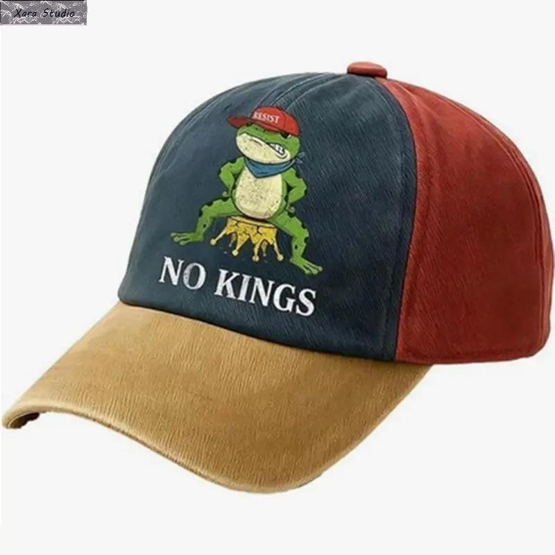 Vintage Frog Print Washed Dad Hat for Men & Women - Soft Cotton Distressed Baseball Cap, Cute Streetwear Low Profile Casual Hat for Everyday Outfit, Nature Lover Gift, Trendy Aesthetic Accessories