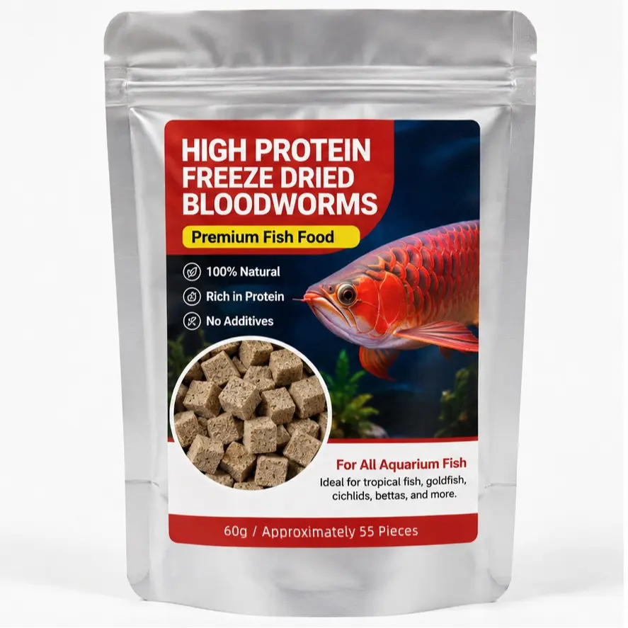 Nutritious Freeze-Dried Aquarium Fish Food - Bloodworms, Brine Shrimp, Pellets - Ideal for Small Fish (Guppies, Betta),Nutritious Freeze-Dried Fish Food (Bloodworms/Brine Shrimp): Perfect for Small Fish Like Guppies, Betta & Goldfish + Pellets