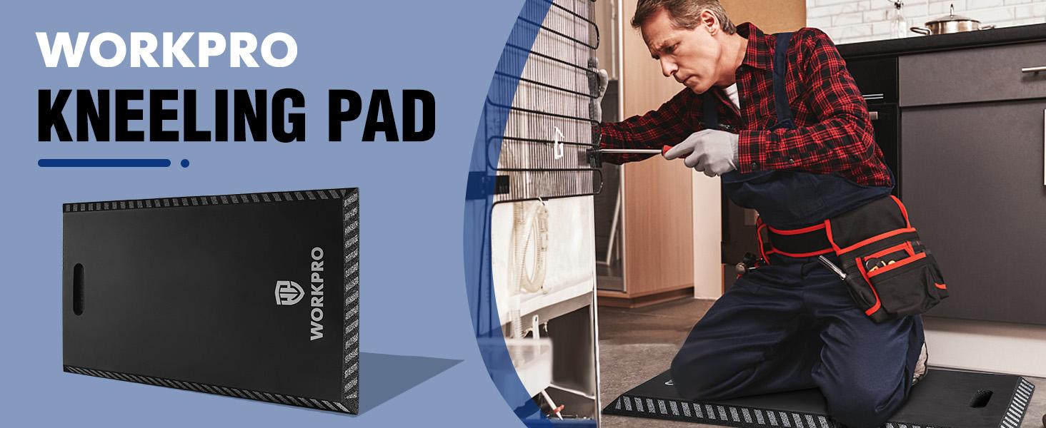 #SpringGlowUp WORKPRO Extra Thick Kneeling Pad, Soft Foam Knee Cushioning, Extra Large Foam Kneeler Mat for Auto-Repair, Gardening, Workout Supplies, 28 x 16 x 1.2in, Black