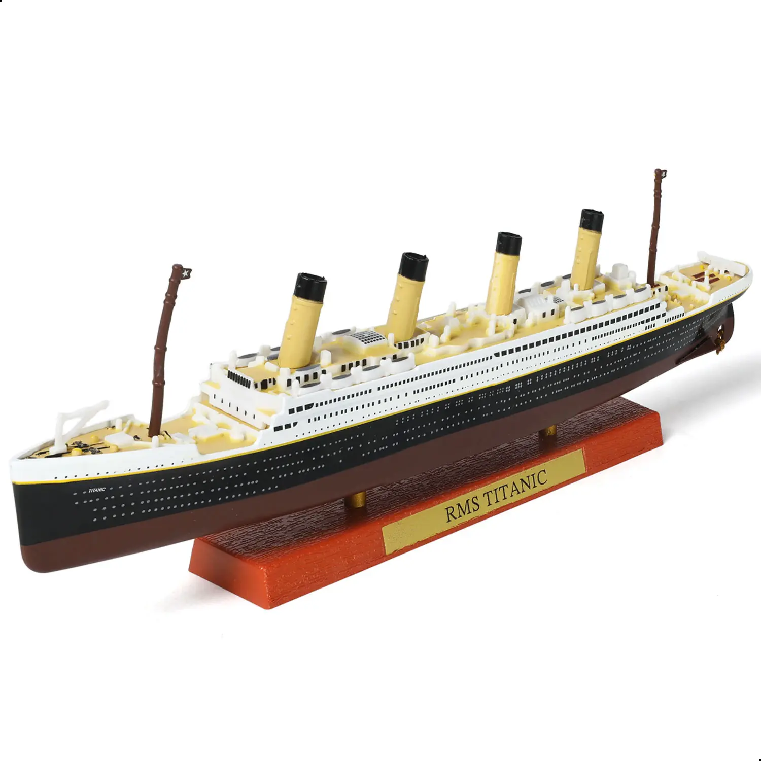 1:1250 Scale RMS Titanic Die-Cast Metal Ocean Liner Miniature Model - White Star Line Classic Livery, Wooden Display Stand, Highly Detailed Historically Accurate Unisex Collectibles, for Bookshelves Office Desks, All Ages