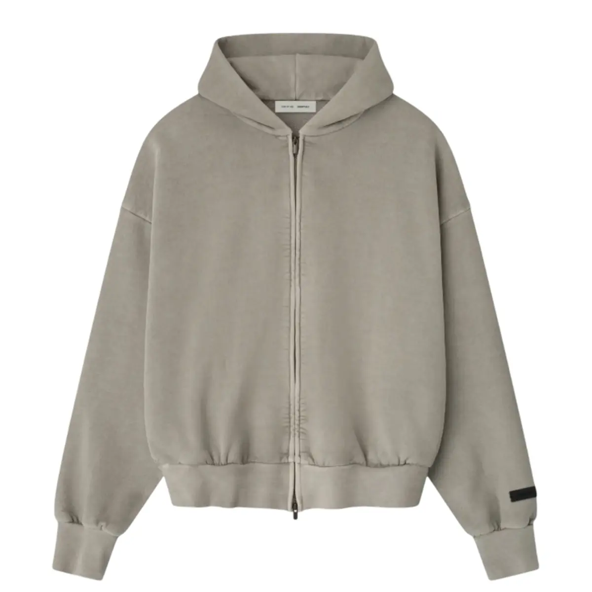 Fear of God Essentials Embroidered Classic Full Zip Hoodie Smoke Grey Men's Fashion Hoodie New