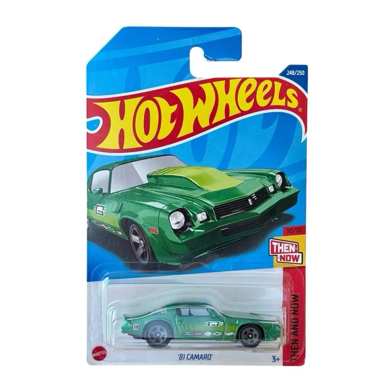 Hot Wheels 1981 Green Camaro 1:64 Diecast Car Model, Collectible Toy Vehicle (248/250), Retro Gifts for Collectors