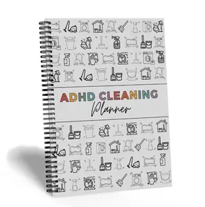 ADHD Cleaning Planner Annual Deep Cleaning Checklist for Home Organization & Chore Tracking Durable Thick Paper Sturdy Binding Compact Size Perfect for Busy Lives