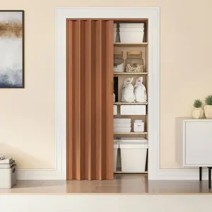 32/36/48" W Premium Foldable Accordion Doors, Double Walled Heavy Duty Folding Doors for Interior, Privacy Room Divider