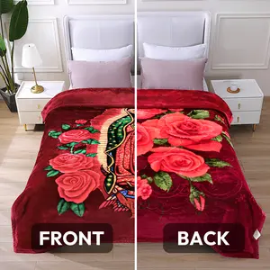 5.6 lbs Weight,2Ply Reversible Warm Cozy 83" x 91"Blanket with A/B print Design - Perfect for Late Autumn or Winter Nights Blankets outdoorfun