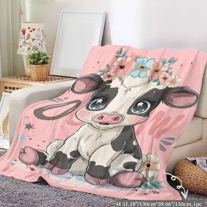 Soft Funny Throw Blanket Vivid Playful Cartoon Cow Print Cozy Blanket Warm Napping Throw,Cool Comfy Bedding For Home Bed Office Travel Room Decor,Bedroom Accessories,Bedroom Decor,Boyfriend Gifts,Christmas Decorations 2024