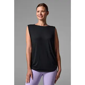 Women's Supine Twist Yoga Tank | Black