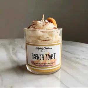 French Toast Dessert Candle, Realistic Wax Scented Candle for Home Decor