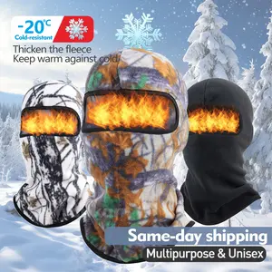 Winter Warm One Piece Hat Balaclava Face Cover Thick Warm Neck Mask Ear Protection Unisex Fit for Cycling Running Skiing Fishing Outdoor Sports unisex