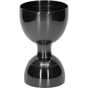 1Pc Premium Bell Jigger for Bartending 1OZ/2OZ with Inner Measurements, 304 Stainless Steel Double Shot Measure Bar Jigger (Black, 1 Pack)