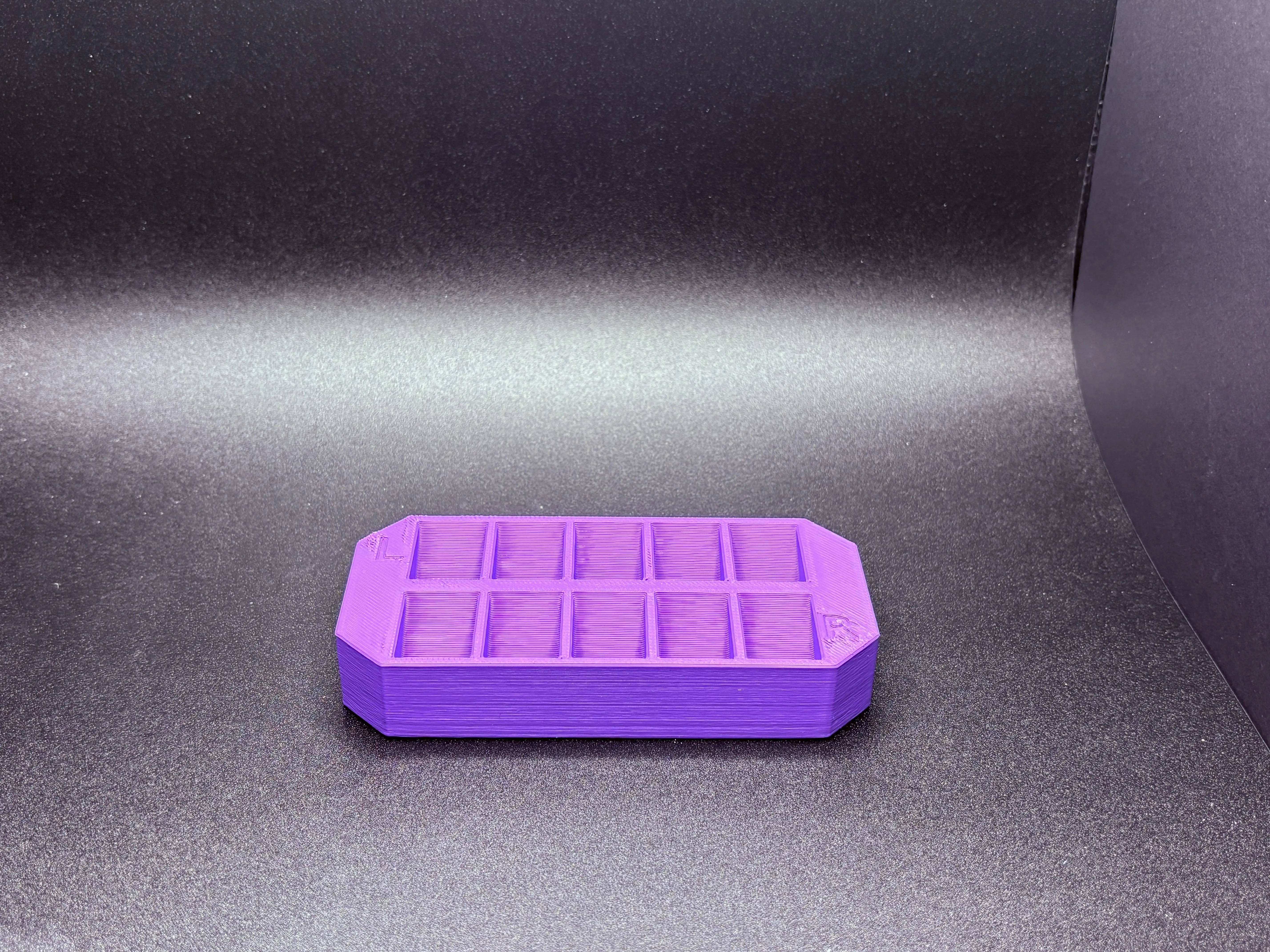 Purple Nail Tip Organizer, Home Storage Case with Compartment, Chamfered Edge Design, Adjustable Size for Manicure Tools (Beauty & Personal Care)