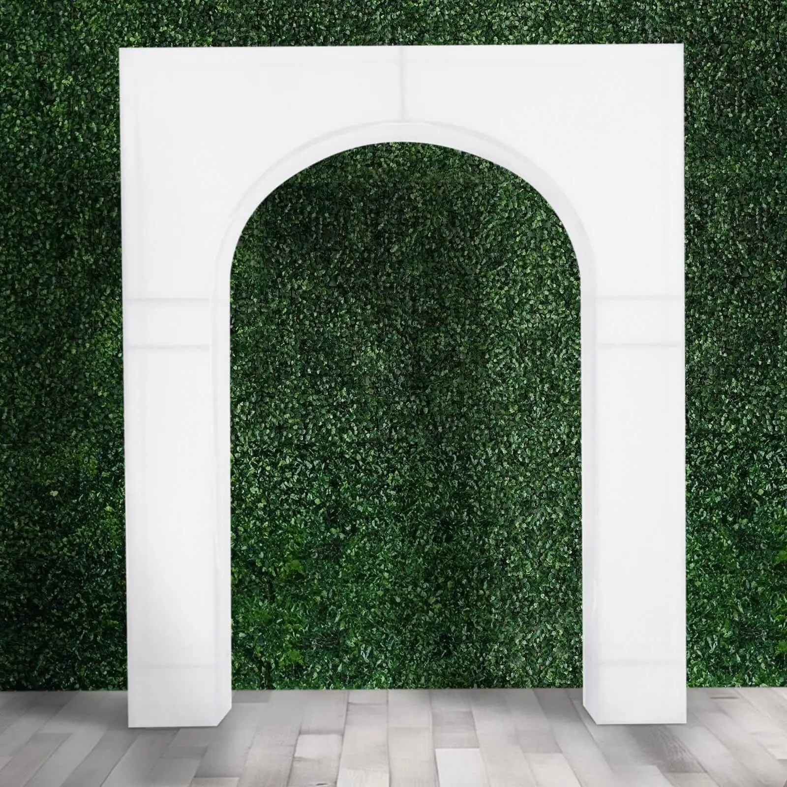8ft White Spandex Backdrop Stand Cover - Stretch Fitted for Arc de Triomphe Stand, Floral Balloon Frame, Backdrop Fabric, Home Supplies, Party Decoration, Wedding Party Decor